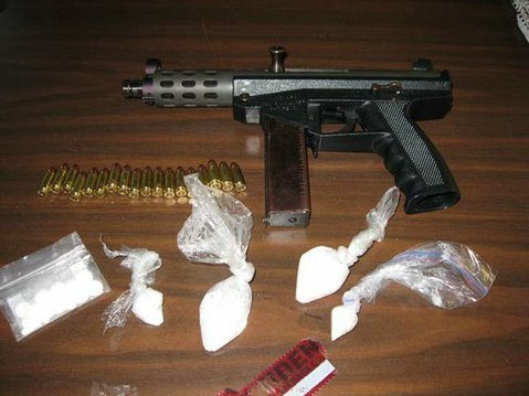 TEC-9 and meth seized from Ricardo Romo's home