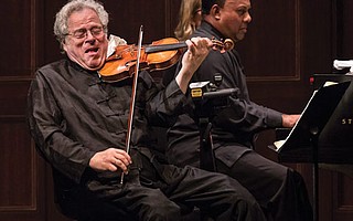 Itzhak Perlman (left) and Rohan de Silva were in full musical flight at the Granada.
