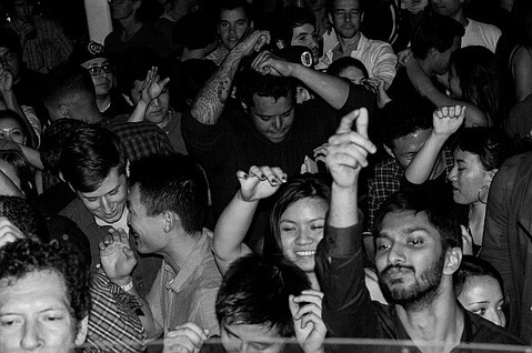 The many bodies that gathered and got down at Friday's Giraffage show at EOS.