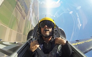 Indy photographer Paul Wellman soars over Pt. Mugu ahead of the weekend air show.