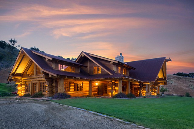 log cabin mansions for sale