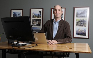 Ken Saxon at his Santa Barbara office.