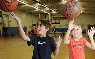 Hoop Shoot California/Hawaii champions Gabe Cordero, left, and Carly Letendre practice before the Vegas shootout.
