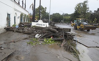 Massive mudslides on Montecito caused by the first winter storm in the burn area of the Thomas Fire (Jan. 9, 2018)