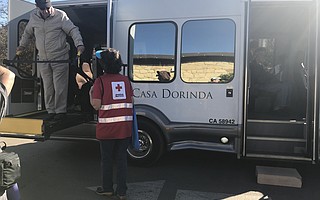 A busload of Casa Dorinda residents were taken to shop at Vons in Montecito.