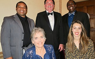Back row: Studio Artist Byron Mayes, Honoree Roger Chrisman, Studio Artist Jonathan Walker-VanKuren; Front row: Honoree Sarah Chrisman and Studio Artist Chelsea Melamed.