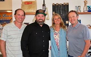 Event host Chris Bellamy, Board Chair and host Ryan Muzzy, Founder/CEO Nathalie Gensac, and host Sean Hecht.