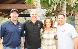 The Event Committee: Captain Bob Kendall, Engineer Jeremy Denton, Firefighter TIa Rodriguez, and Engineer Jeff Zampese (all SB City Fire).