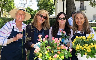 Flower Empower Committee Members Melinda Rogers, Jodi Fishman-Osti, Shelley Schulte, and Lynette Hall.