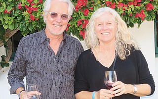 Margerum Wine Company Wine Club/Brand Promotion Manager Hugh Margerum with Food from the Heart Board Chair Kelly Onnen