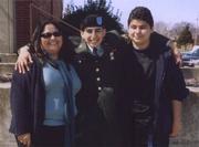 Jaime with his older sister, Elizabeth (left), and younger brother, Alex (right), at his graduation from basic training
in Fort Knox, Kentucky