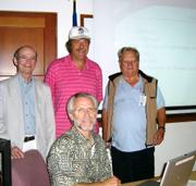 Don Miller training with MERRAG's John Ackerman and Troy Harris, and Michael Shea, of the Red Cross.