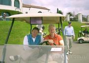 Jimmy Connors and Bill Clinton at the Montecito Country Club on Wednesday afternoon, September 19.