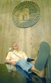 After 32 years of working for Santa Barbara County, Jim Laponis is trading in his tie and budget binder for a pair of flip-flops and a sand wedge.