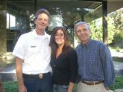 MFD Chief Kevin Wallace with the Montecito Association's Mindy Denson and Bill Palladini.