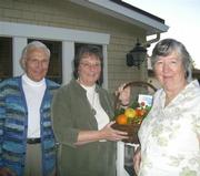 La Casa de Maria representatives invited the Montecito Association to visit their property, and sweetened the deal with a fruit basket.