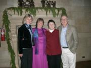 Congresswoman Lois Capps (left) at the Casa de Maria holiday concert, with Casa's director Stephanie Glatt, Vicki Riskin, and David Rintels.