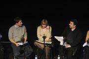 Famous actors Michael Cassidy, Sharon Lawrence, and Saul Rubinek read Jamie Pachino's play <em>Splitting Infinity</em>, which won the first STAGE competition.