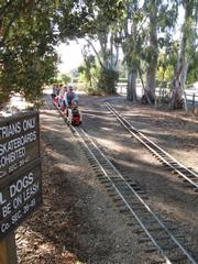 We hear the train a-comin', it's rollin' down the track. That candy train, that is!