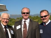 Developer Michael Towbes, Goleta Mayor Michael Bennett, and the City of Goleta's Redevelopment Agency director Vito Adomaitas.