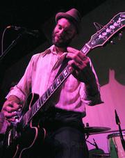 Tennessee rockers Lucero (fronted by Ben Nichols, pictured) played to an eager and rowdy crowd at Stateside last Friday night.