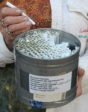 A month's supply of marijuana cigarettes (approximately 300) provided by the federal government.