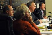 Montecito Planning Commissioners Claire Gottsdanker, Jack Overall, Bob Biereg, and Michael Phillips.