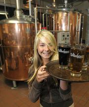 Hostess Katherine Merritt serves up the good stuff at Brewhouse, the readers' pick for Santa Barbara County's best brewery.