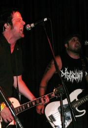 No Use For A Name's Tony Sly (left) and Matt Riddle plowed through a set of ska-punk tunes during the band's Sunday night show at Velvet Jones.