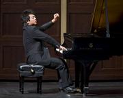 Superstar prodigy Lang Lang has played Santa Barbara several times before, including a recital at Campbell Hall in 2003. Here he is seen onstage at the Granada on Tuesday, October 28.