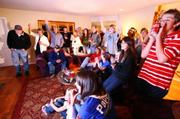 Steve Pappas and family celebrated the early returns showing him in the lead on election night.