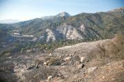 Looking west to St. Mary's Seminary. Had fire not stopped at the top of this ridge, Mission Canyon would have been in danger.