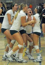 Santa Barbara High School's volleyball team triumphed over Dos Pueblos in the CIF Southern Section Division 1A championship match.