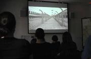 At-risk youth watch a movie on the Holocaust in the Jewish Community Center in Santa Barbara