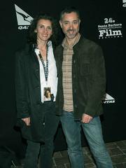 The writer for the 2008 film Skin, Helen Crawley (left), and the movie's director Anthony Fabian