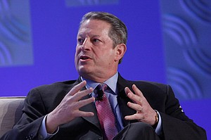 Al Gore, Chairman, Alliance for Climate Protection. Corporate executives gathering to talk about how their companies can be eco friendly in this economy at the Bacara Resort, in Santa Barbara, California, on March 5, 2009.