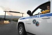 County Fire spokesman Captain Eli Iskow, on the scene in Goleta, the first night of the Gap fire July 1, 2008