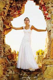 Iverson uses planet-friendly textiles, such as hemp silk, to create her eco-couture designs.