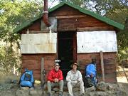 Paul and Rik at South Fork Station on a recent trip to work on repairs to the historic cabin.