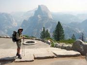 Paul ready to head off from Glacier Point on his trip to Whitney Portal via the John Muir Trail. Yes he made it all the way carrying about this much gear!