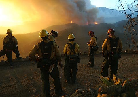 Los Padres National Forest Service fire fighters