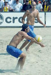 Last year, Todd Rogers and Phil Dalhausser came from behind to win the AVP tournament in Santa Barbara. No such luck this year at the FIVB World Championships, where the twosome fell to a German team.