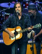 Jackson Browne delivered two sets of new tunes and old favorites during his Sunday night performance at the Bowl.