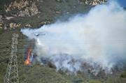 Origin of Jesusita Fire just 45 minutes after it started along Jesusita Trail. Specific point where the fire started is at the left, or west, side of the image.