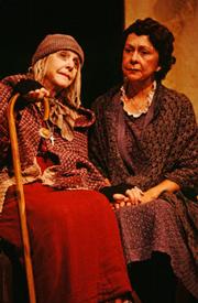 Christina Allison (left) and Gretchen Evans in Ensemble Theatre Company's 1999 production of Martin McDonagh's <em>The Cripple of Inishmaan</em>.