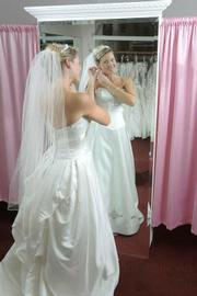 Pismo Beach's Amanda Martin found the perfect dress for her October wedding at Anna Maria's Bridal Boutique.