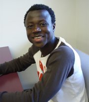 Eric Frimpong during happier times, on vacation in the Bahamas with the Monahan family.