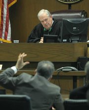 Judge William McLafferty listens to arguments in the Pappas v Farr trial March 2009