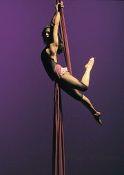 For the first time, the annual BASSH showcase included aerial dance; Ninette Paloma led a visually dazzling performance.