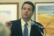District Attorney candidate Joshua Lynn at the Faulkner Gallery in the Santa Barbara Central Library April 7, 2010